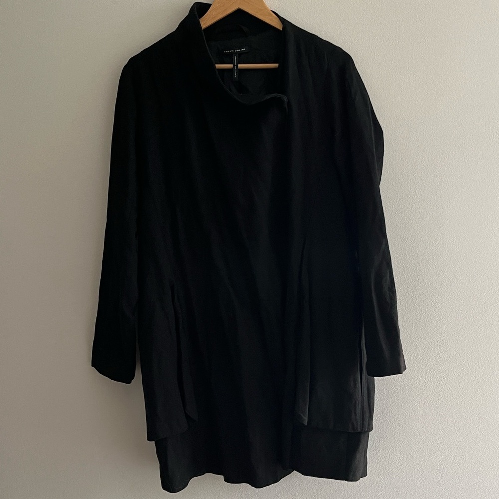 SARAH PACINI black wool blend jacket, size 0/XS - Picture 10 of 13